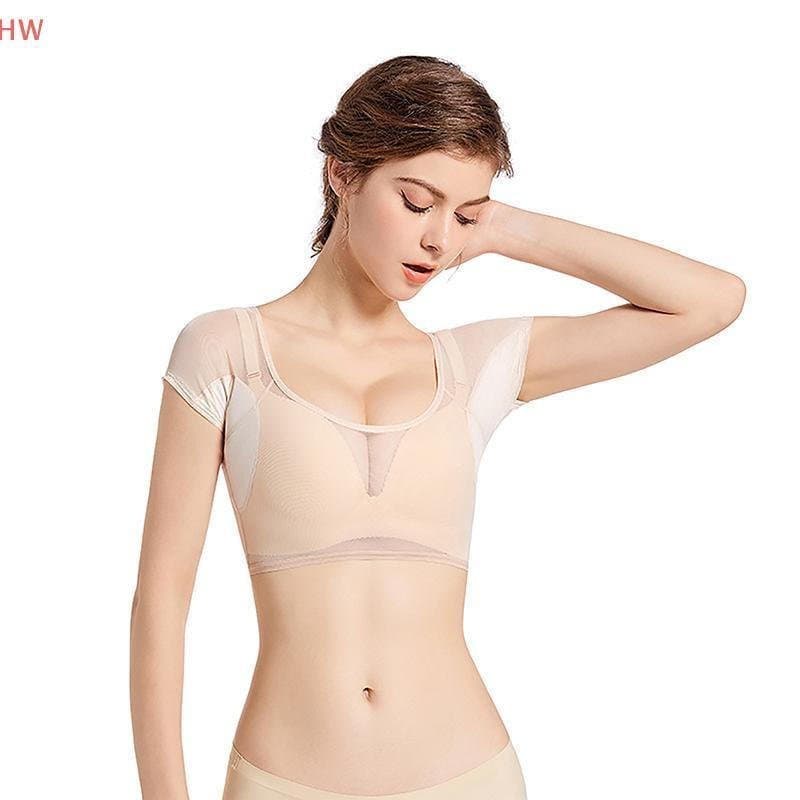Almofada De Suor Nas Axilas Colete Absorvente Desodorante Feminina Forma De Camiseta Almofadas Reutilizáveis Lavável Mal