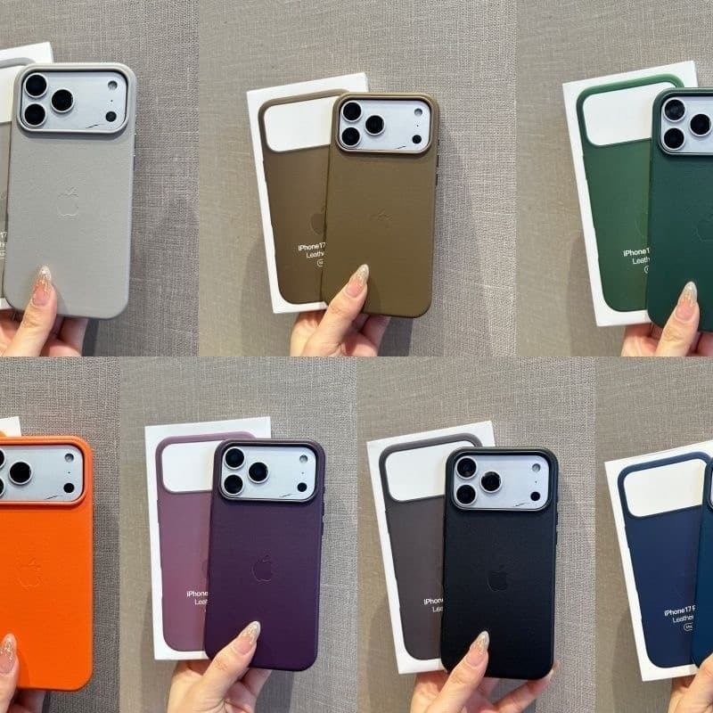 Capa De Couro MagSafe Para iPhone 17 Pro Max/17/16/15 Plus-Carregamento Sem Fio E Animação Magnética