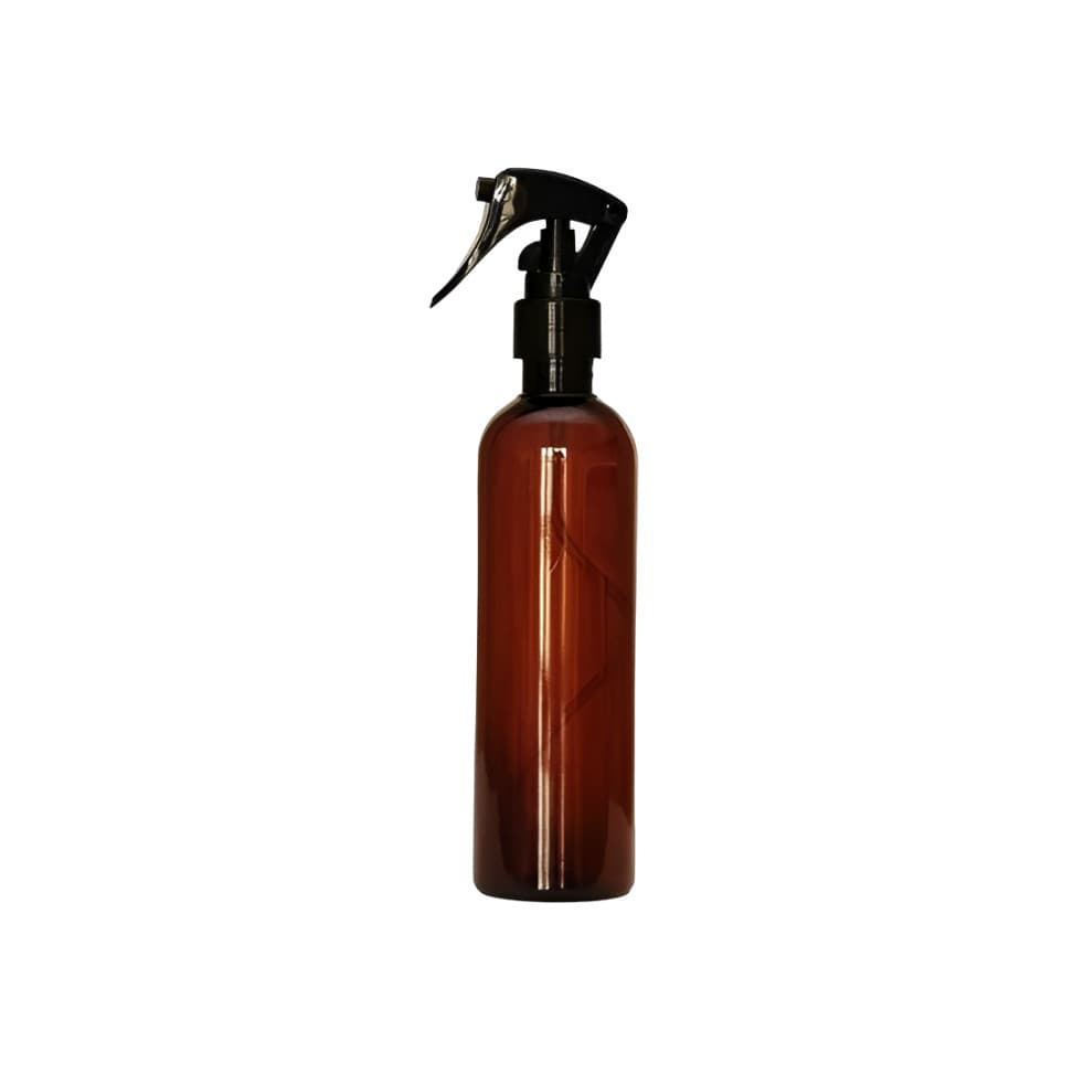 10 Frascos Pet Cilíndrico Âmbar 240ml com Gatilho para Multiuso