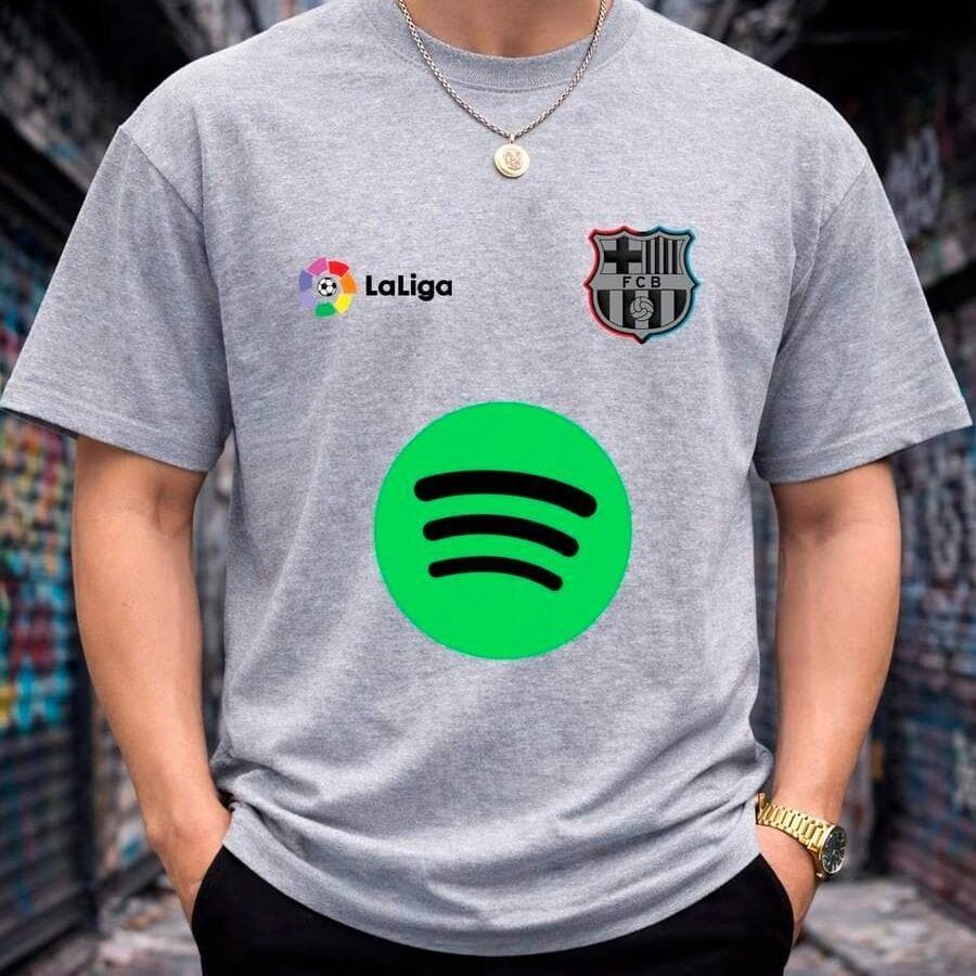 Camiseta Liga Time Barça Futebol Europeu Streetwear 100% Algodão