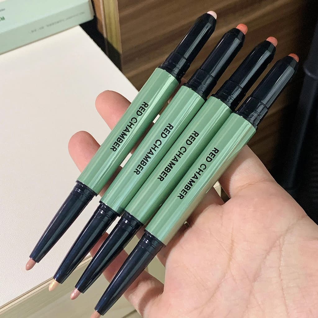 R RC primavera árvore Multi-Purpose caneta câmara vermelha Zhu Zhan batom genuíno lábio bochecha dupla utilização Blush