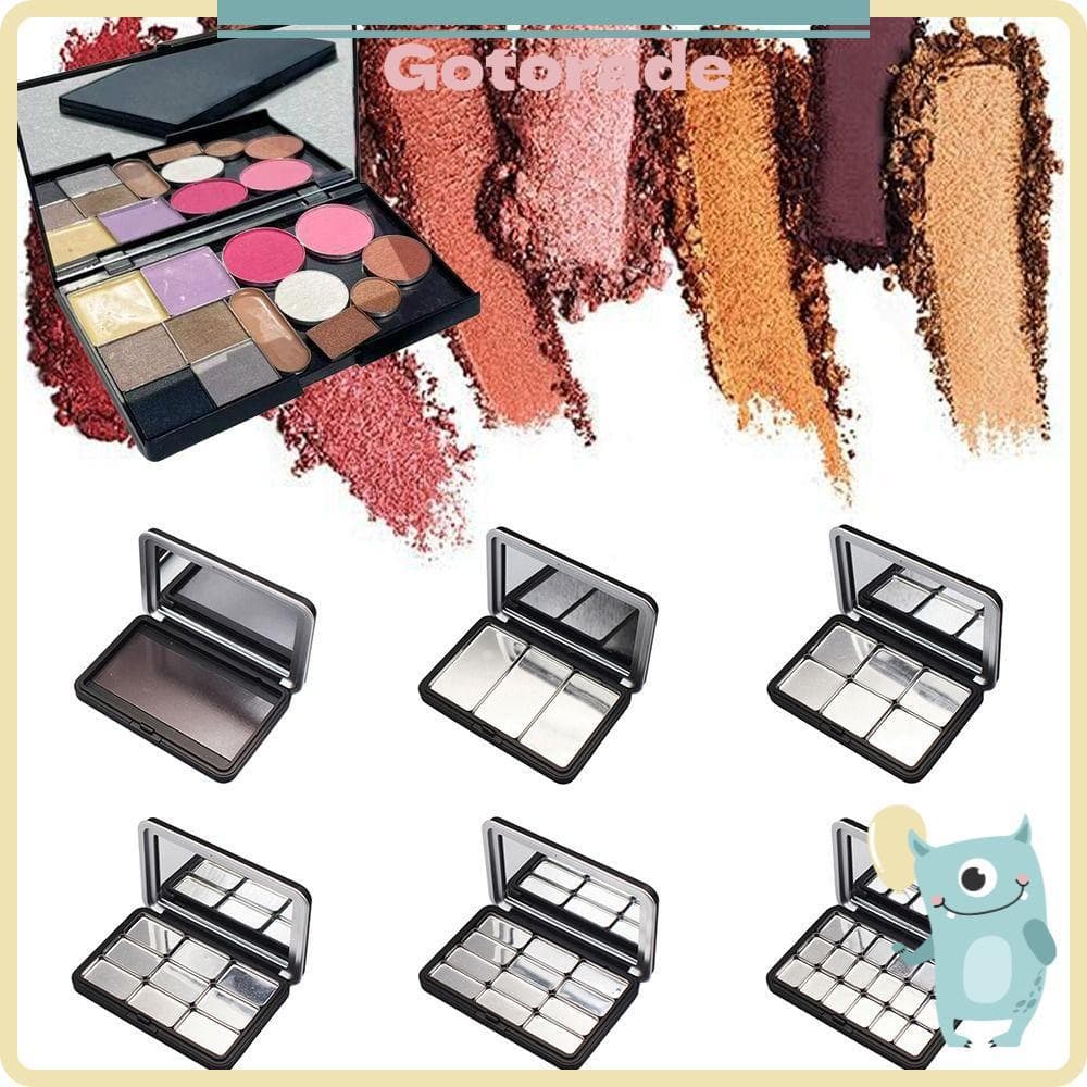Caixa Cosmética DIY GOTORADECO , Paleta De Sombras Vazia Com Múltiplas Grades , Maquiagem Espelhada