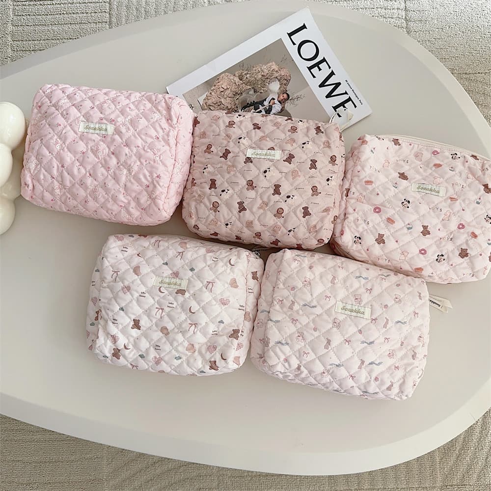 Bolsa de armazenamento de embreagem de grande capacidade, produtos de cuidados com a pele, bolsa de cosméticos estilo bo