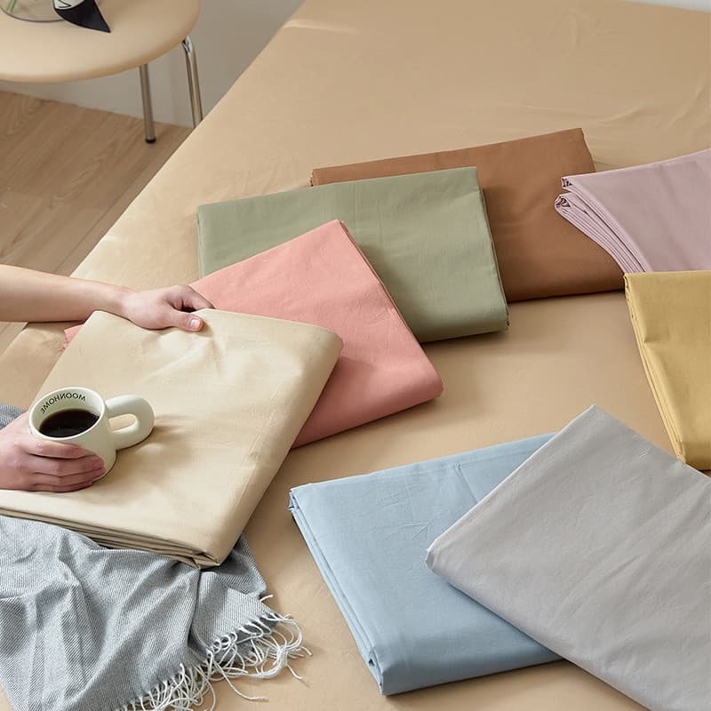 Sarja simples cor sólida algodão colcha capa único produto única peça puro algodão colcha capa penteado algodão respiráv