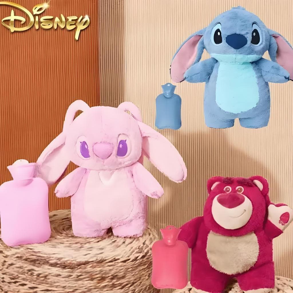 Stitch Plush Bolsa De Agua Quente Cartoon Bolsa Termica Agua Quente