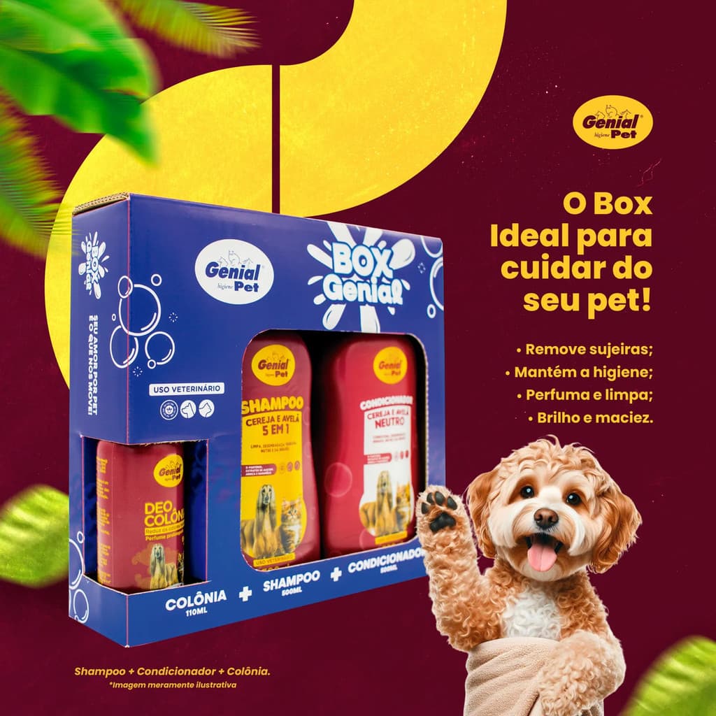 Box Shampoo Condicionador Pet Neutro Genial Pet