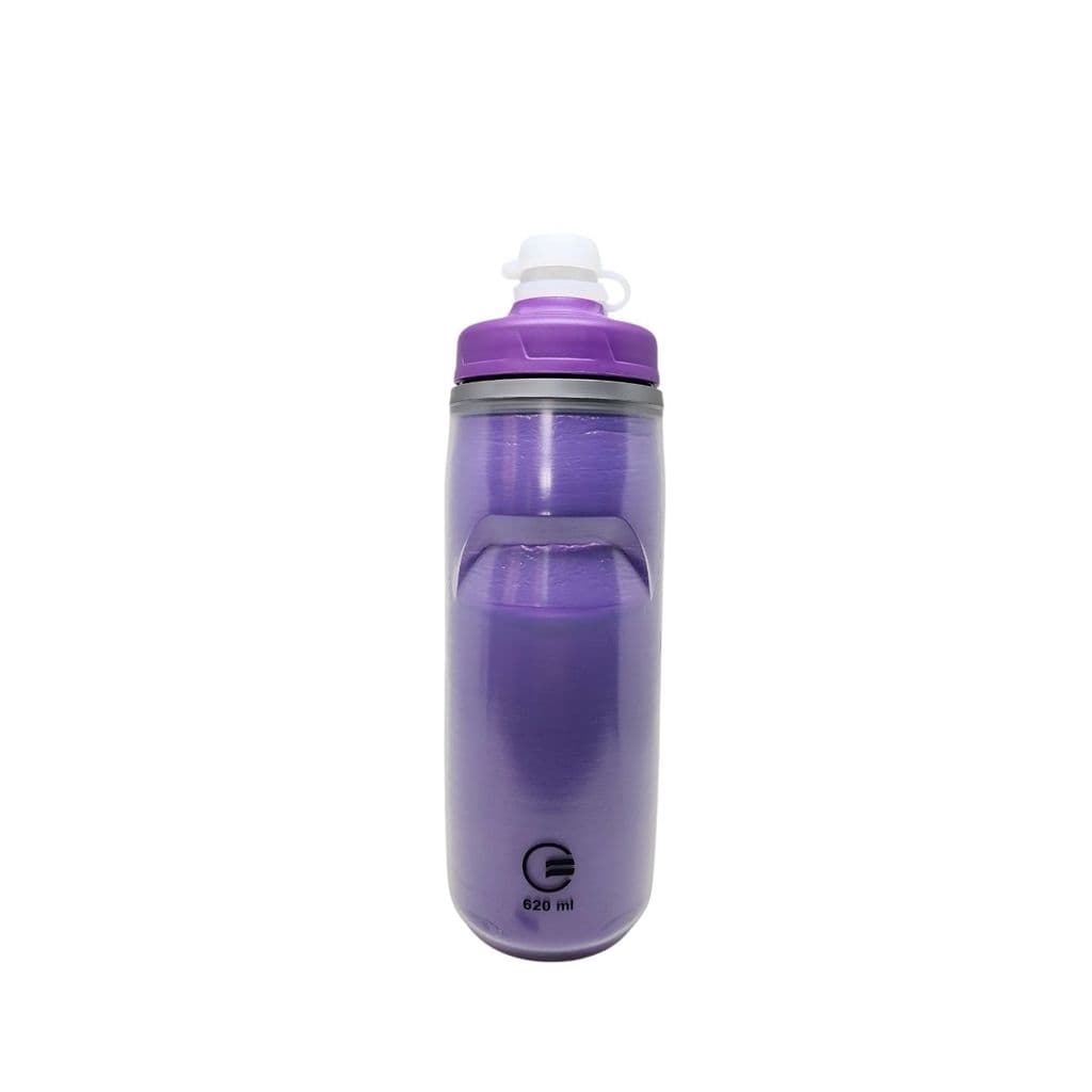 GARRAFA ISOTRMICA COM DUPLO ISOLAMENTO 620ML BICO MEMBRANA ROXO/PRETO