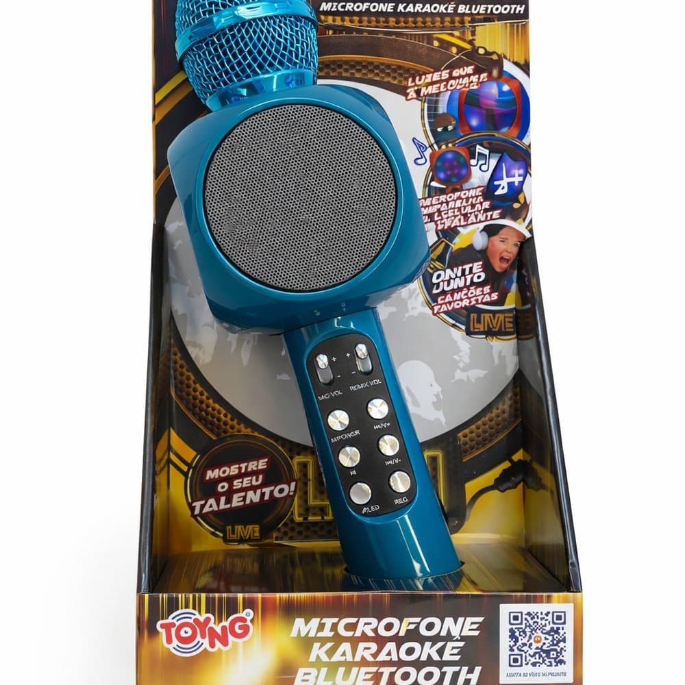 Microfone Bluetooth Karaokê Show Infantil Toyng 047651
