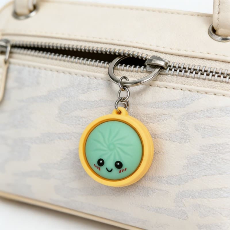 ASHLUYAK Adorável Estilo Japonês Em Forma De Bao Chaveiro Conjunto De 3 Designs Expressivos Diferentes , Compactos E Lev