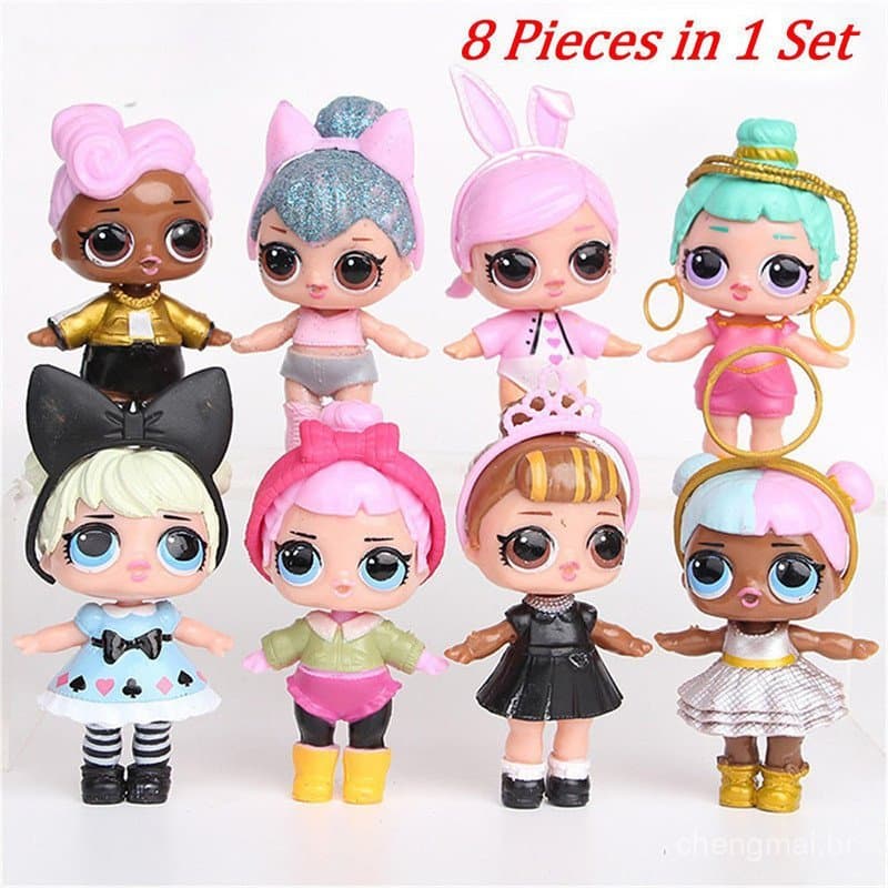 Conjunto De 8 Peças De Boneca Lol E Acessórios Da Série Surpresa UJTI
