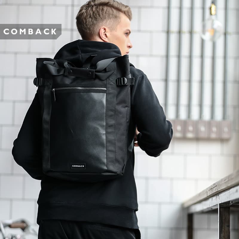 COMBACK mochila moda Casual das mulheres dos homens sacos de casal preto puro único na moda sacos de viagem estudante sa