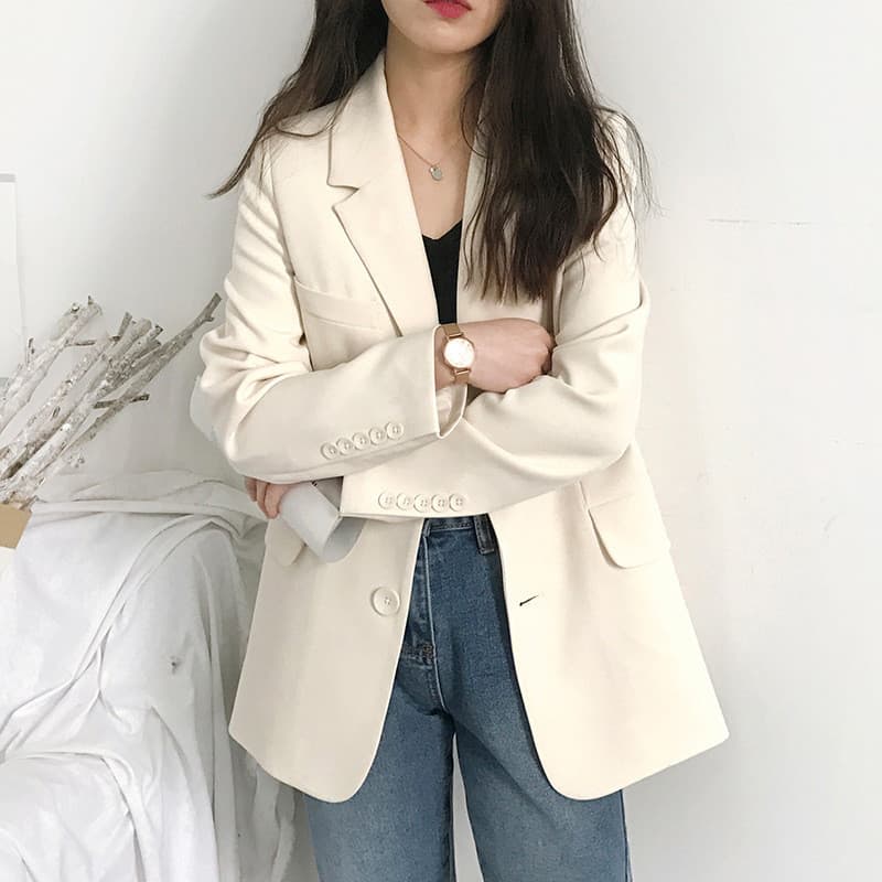 Pequeno terno jaqueta feminina novo estilo 2026 primavera outono Casual solto influenciador outono terno topo estilo bri