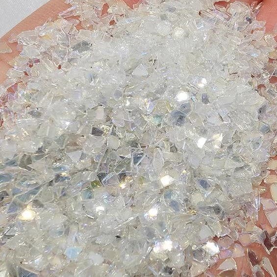 Pacote de Material Irregular caseiro Aurora acessórios fragmentos artesanais diferentes fragmentos de vidro decorativos