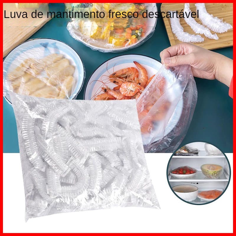 50/100 peças de embalagens descartáveis para alimentos/filme plástico adequado para refrigeradores de cozinha