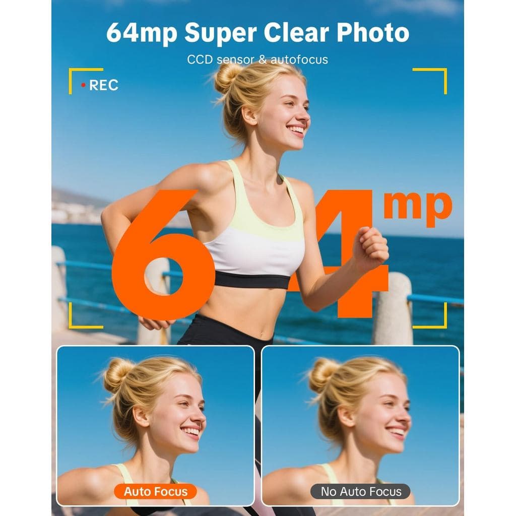Câmera Digital W & O Para Adolescentes , Infantil CCD Y2K Com Cartão SD 32G , 180 ° De Tela Flip Fotografia Vlogging Luz