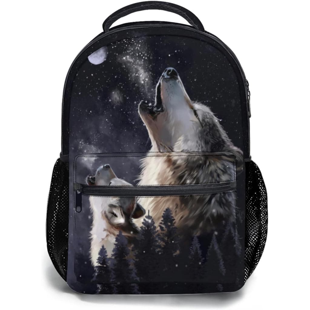 Mochila Cool Wolf Leve para Escola, para Crianças, Meninas e Meninos do Ensino Fundamental 1º, 2º, 3º, 4º e 5º Ano
