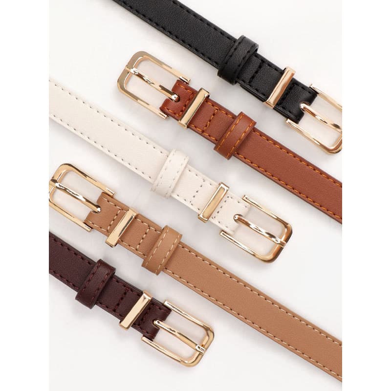 All-Match simples ouro brilhante preto marrom cáqui marrom com Jeans senhoras cinto novo estilo moda Casual cinto