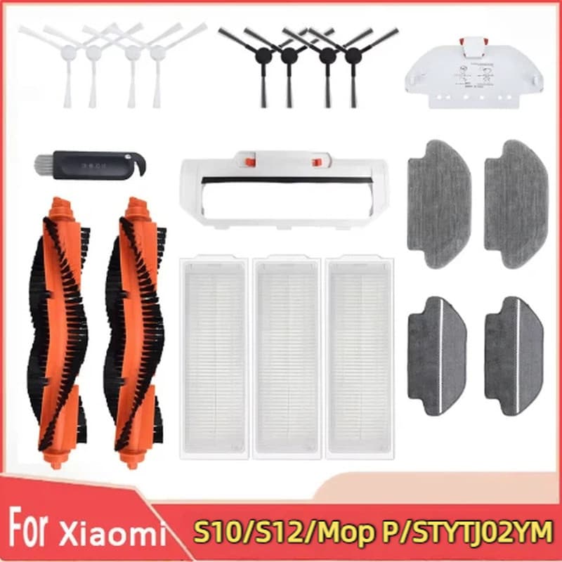 Para Xiaomi S10 S12 Mi Robot Vacuum Mop P STYTJ02YM Acessórios Escova Principal Lateral Filtro Capa Caixa De Poeira