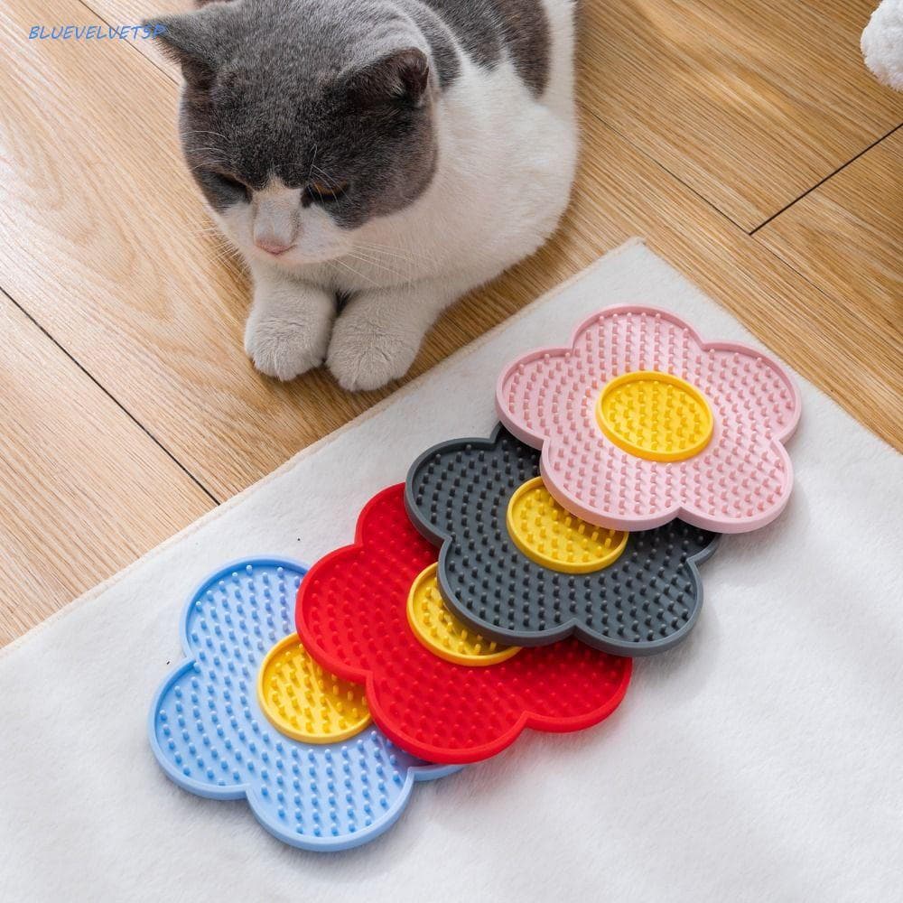 Tapete Alimentador Lento Para Animais De Estimação BLUEVELVETSP , Almofada Lamber Gatos De Alimentação Lenta Com Ventosa