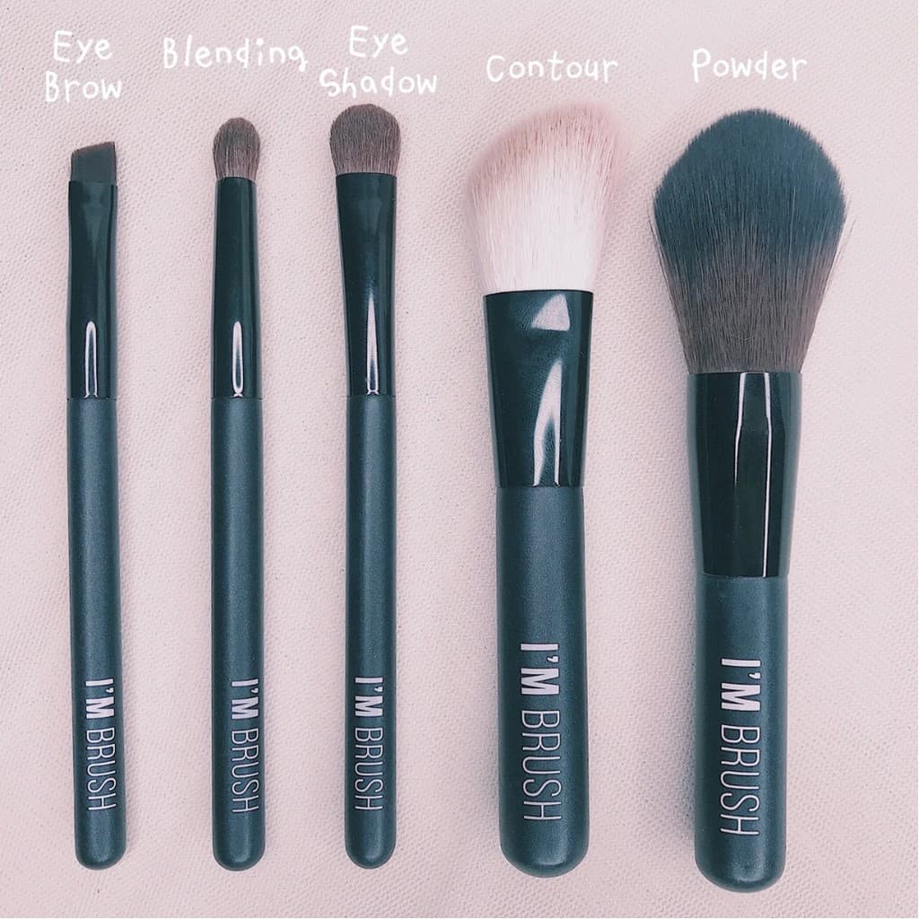 IM Mini Conjunto Portátil de Cabelo Animal Pincel de Pó Solto Pincel de Contorno de Blush Pincel de Sobrancelha Pincel d
