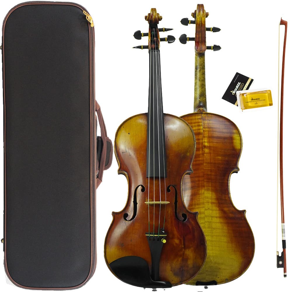 Violino 4/4 Antigo Stainer de Oficina Fundo Bipartido Maciço