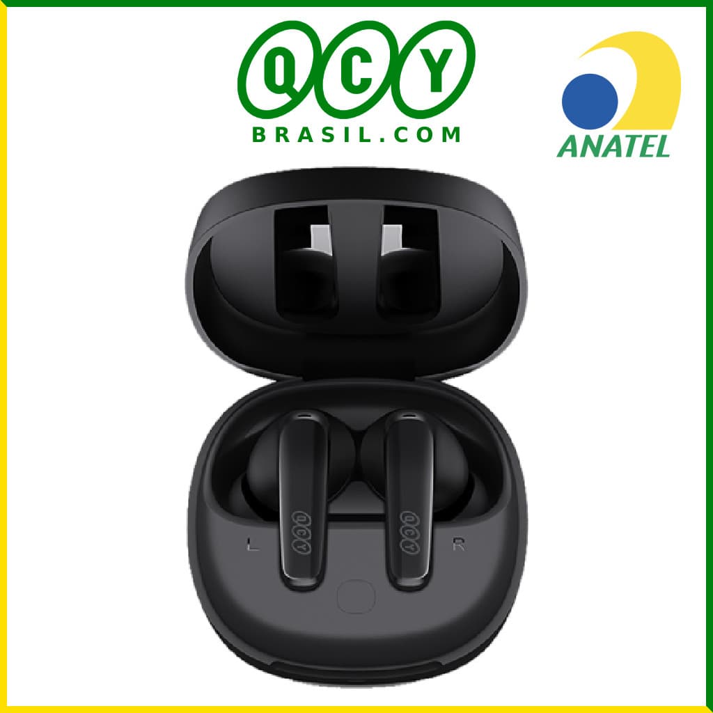 Fone de Ouvido QCY T13X ENC Sem Fio Bluetooth TWS 5.3, proteção IPX5, 30 h de Reprodução