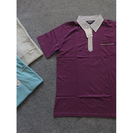 Comércio exterior lapela puro algodão de manga curta camisa POLO masculina verão negócios Casual camiseta na moda bonito
