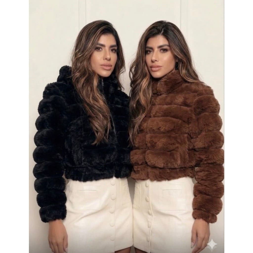 Jaqueta Feminina Teddy Peluciada Unidade ou Kit com 2 Peças Fashion Inverno