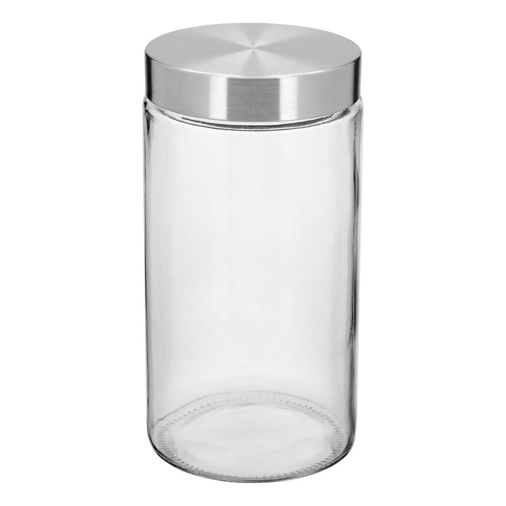 Kit 2 Pote Mantimentos Home&Co com Tampas Organizadoress Vidro 1,6 Litros 22x11