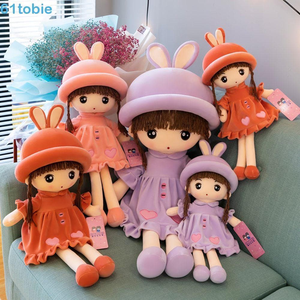 TOBIE Orelhas De Coelho Gril Brinquedo De Pelúcia Macio Aniversário Dos Desenhos Animados Presentes De Natal Cama Traves