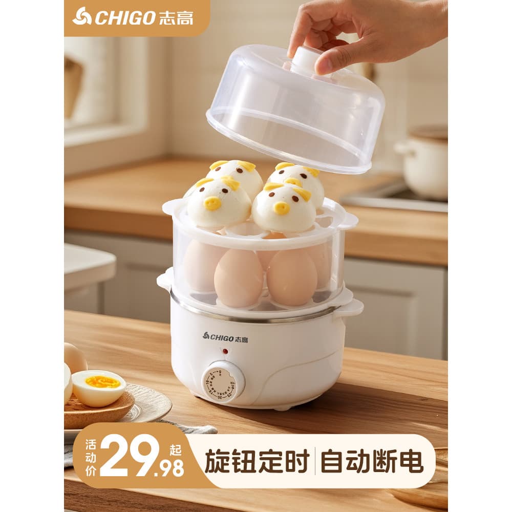 Zhigao caldeira de ovos vaporizador de ovos multifuncional desligamento automático doméstico pequeno Mini dormitório ovo