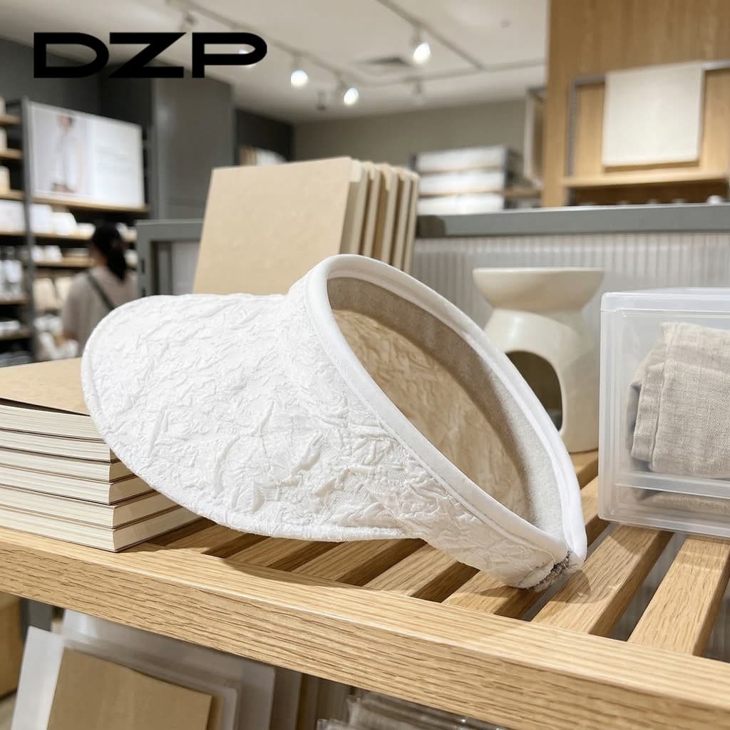 DZP Textura Plissada Vazia Cartola Masculino Nicho Japonês Design Sensação Balde Respirável Chapéu