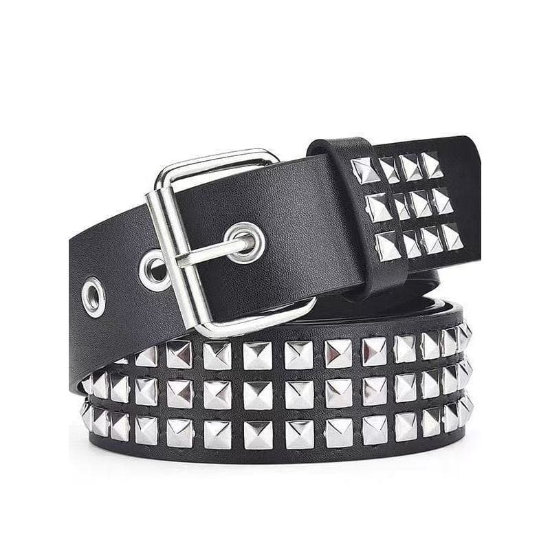 Contas quadradas rebites Metal estilo Punk cinto pirâmide masculino feminino cinto Universal versão coreana cinto de fer