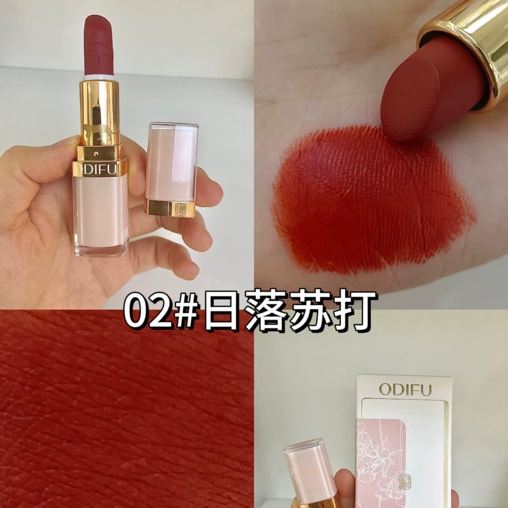 ODIFU ODIFU Mist Silky Batom Névoa Batom Elástico Batom Matte Hidratante Névoa