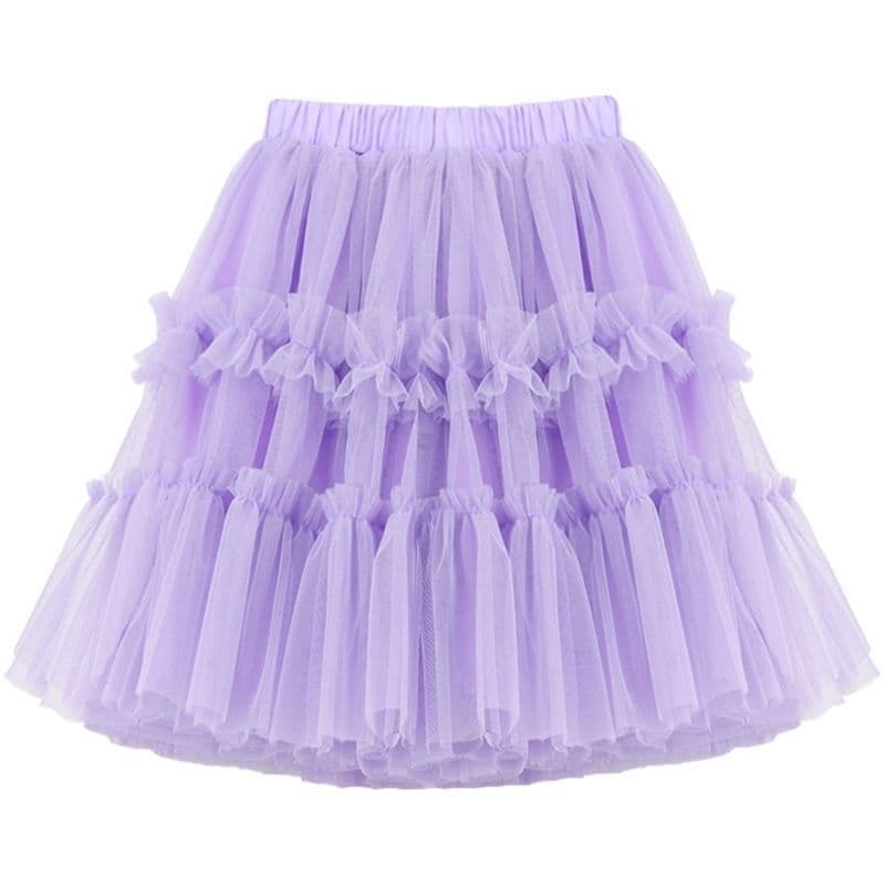 Crianças saia curta 2026 verão novo estilo meninas saia de comprimento médio moda versão coreana Pettiskirt pai-filho sa