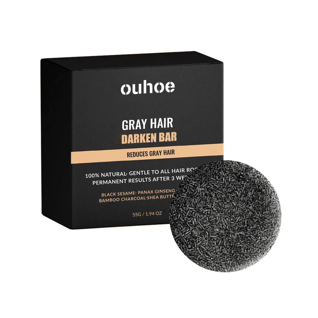 OUHOE Sabonete para Cabelo Preto Reparador Massagem de Cabelo Preto Sabonete Hidratante de Limpeza de Cabelo