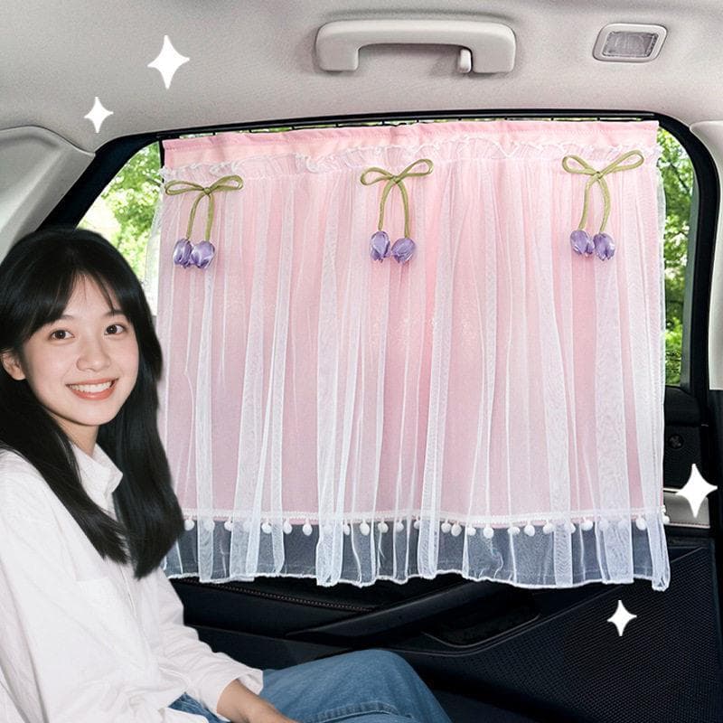 Janela do carro japonês pára-sol Slide pista estilo bebê traseiro protetor solar ventosa cortina de privacidade cortina