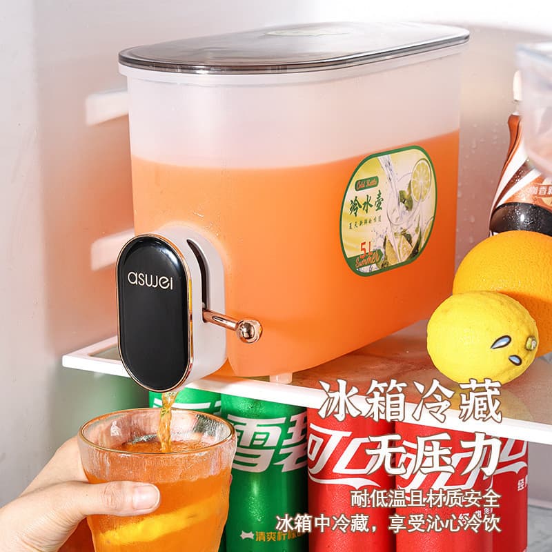 Influenciador chaleira fria de qualidade alimentar verão frutas chá limão chá bolha pote de bebidas de frutas pode conte