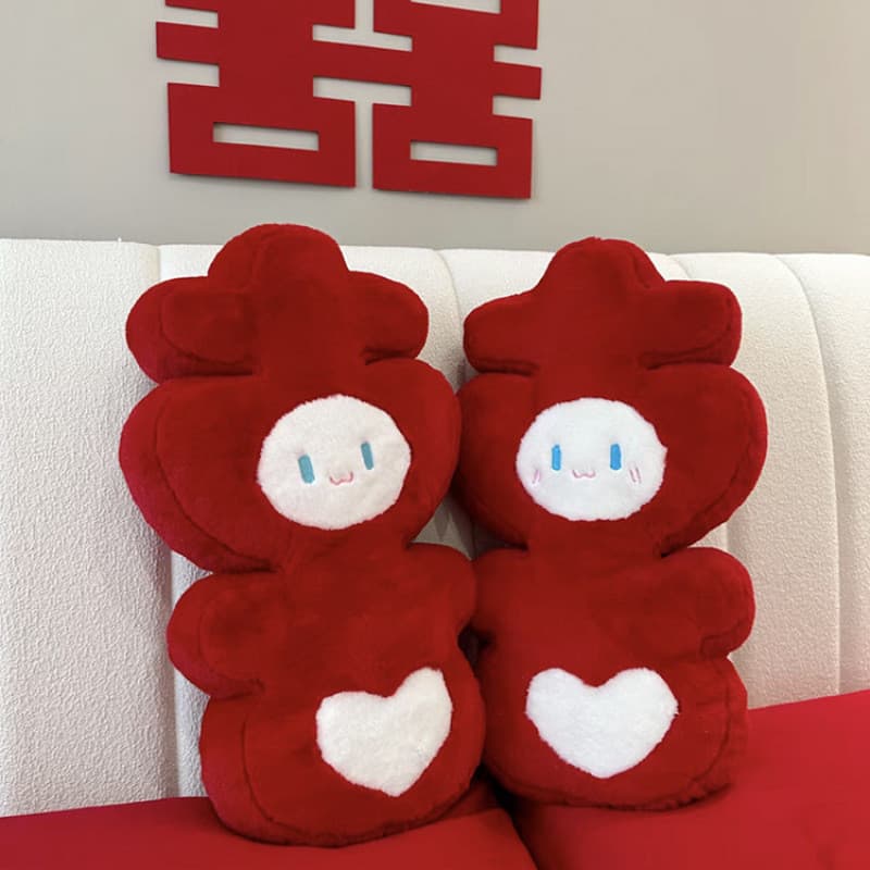 Imprensa cama boneca par casamento novo estilo High-End Xiwa boneca decoração vermelho feliz personagem boneca de casame