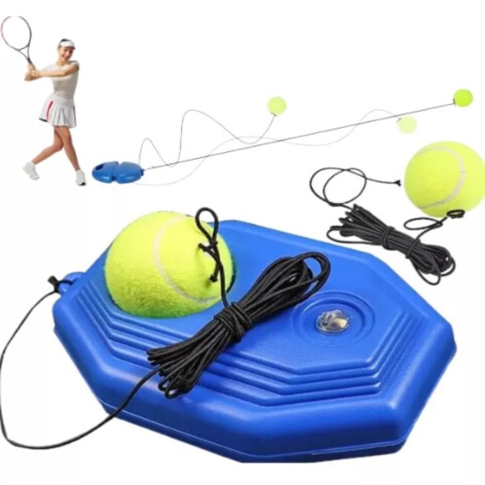 Base Treino Tênis Individual Bola Elástica Tennis Trainer Portátil Controle Reflexo Coordenação