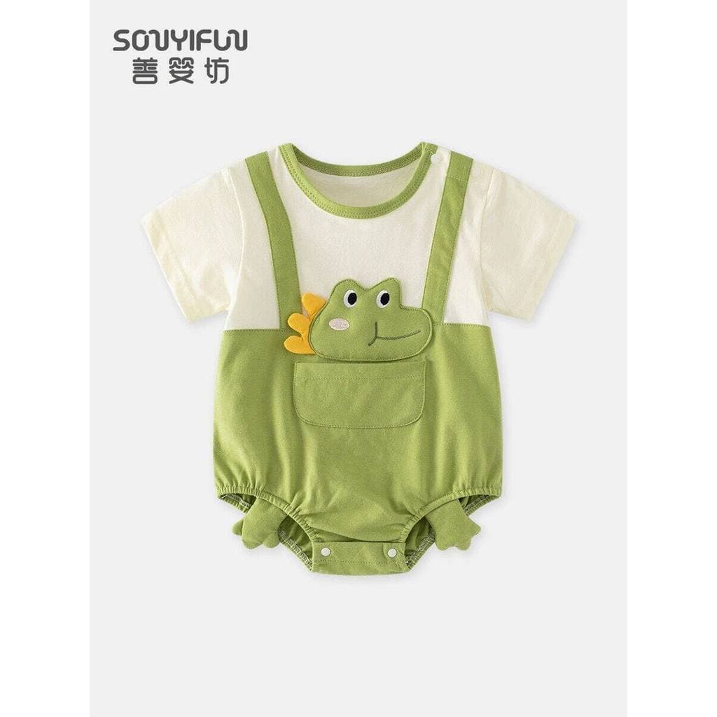 Roupas de verão roupas de bebê roupas de bebê roupas de bebê recém-nascidos crianças meninos macacão de bebê estilo fino
