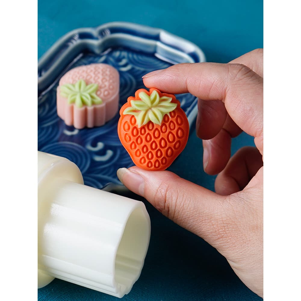 2025 novo estilo Festival do meio do outono Mini pequeno Mooncake molde 20g morango Mung feijão bolo pressionado à mão p