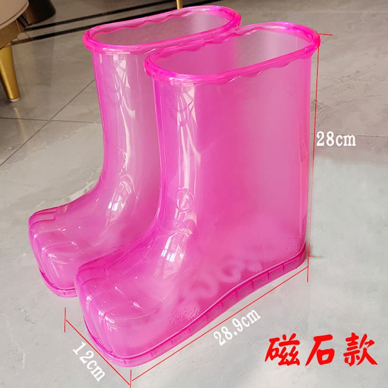 Sapatos de banho para pés Sapatos de banho para pés Tubo alto feminino Xu Lu Yu Shuxin Mesmo estilo Balde de banho para