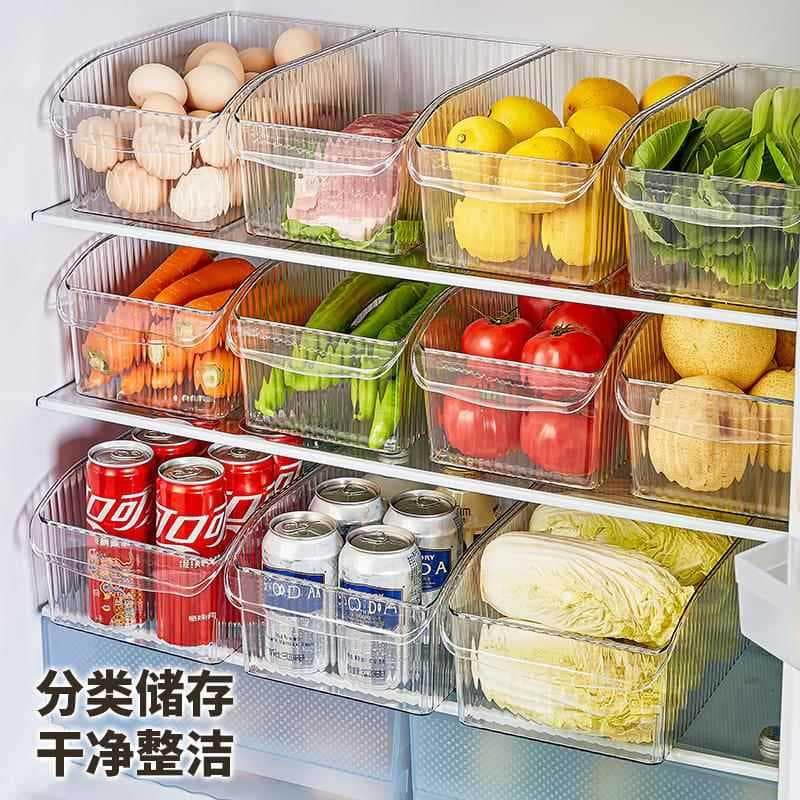 Casa de grande capacidade transparente geladeira caixa de armazenamento cozinha vegetal frutas classificação caixa de ar