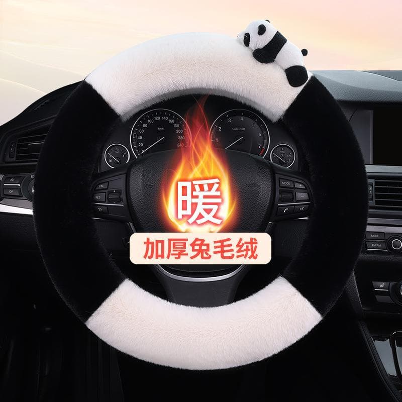Versão coreana imitação de pele de coelho capa de volante inverno novo estilo pele integrada Unisex quente Anti-deslizam
