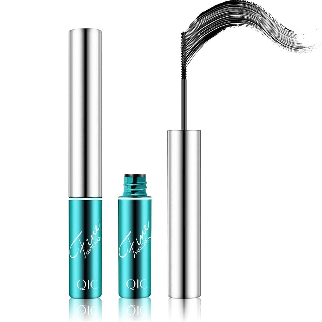 Máscara de Cílios Preta Ultra Fina 4D para Cílios Curtos e Finos, Máscara Alongadora e Espessante para Mulheres, Escova