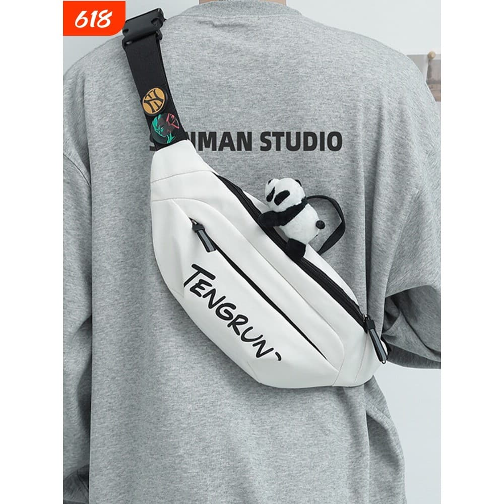 Bolsa mensageiro bolsa de ombro estilo masculino meninos na moda saco de peito masculino mochila cintura esportes femini