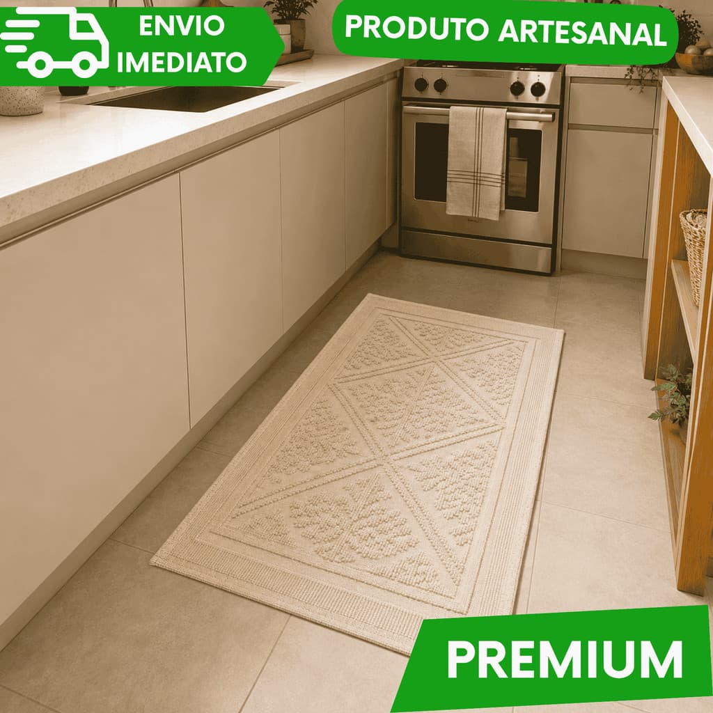 Tapete Artesanal Entrada Porta - Banheiro, Sala e Quarto