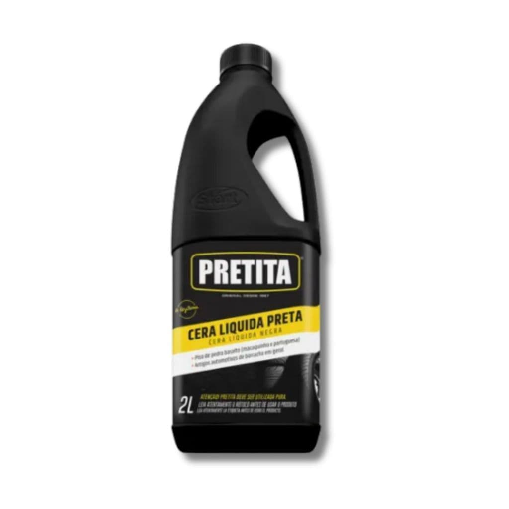 Cera Líquida Preta 2L Pretita - Tingimento Duradouro Para Pneus e Borrachas