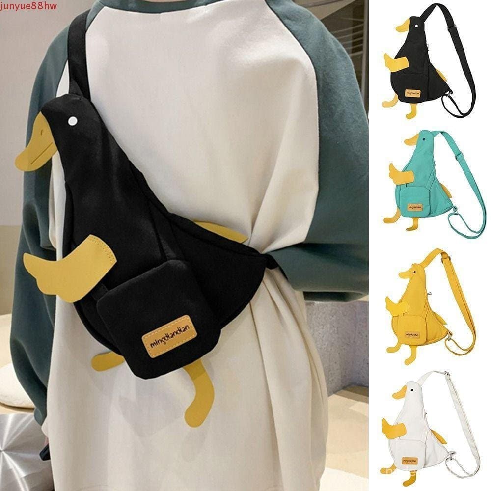 JUNYUE Bolsa Crossbody De Pato Engraçado , Mensageiro Pequena De Lona Com Design Minoritário Fofa De Desenho Animado